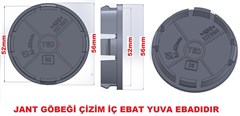 Jant Göbeğİ AUDİ  56-52 52mm YUVA 4'LÜ SET Siyah