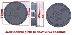 	Jant Göbeğİ AUDİ 69-65 65mm YUVA 4'LÜ SET Siyah